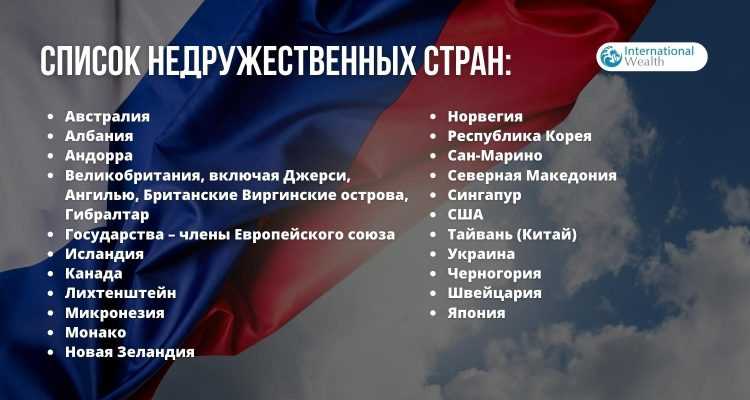 02.03.2024 недружественные страны россии