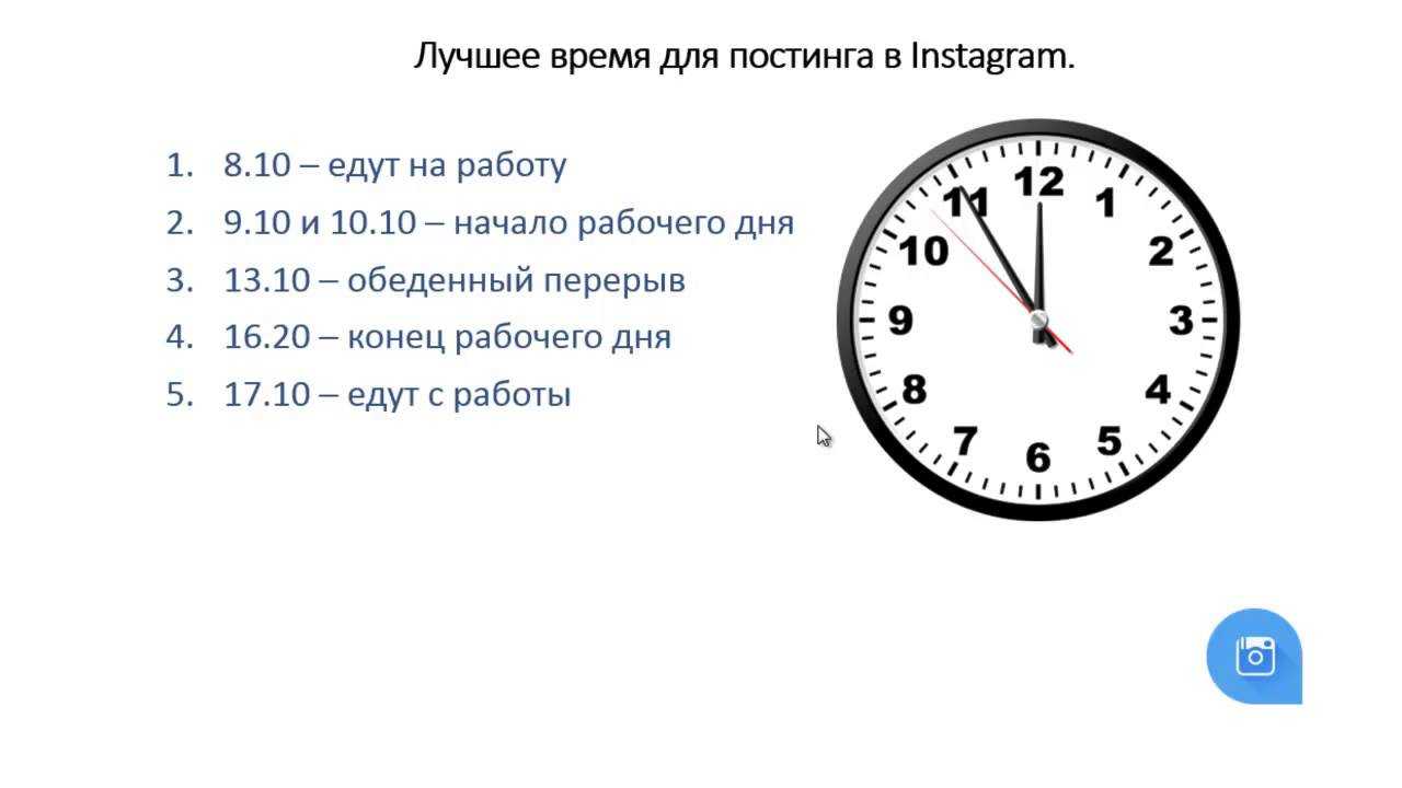 Как определить лучшее время для публикации в инстаграм?