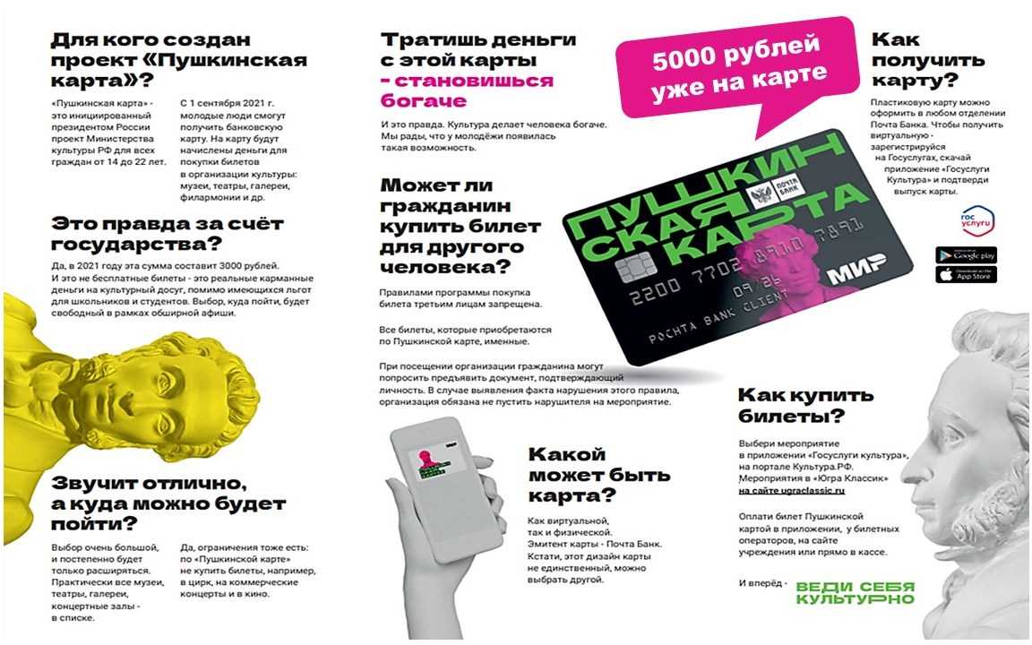 «пушкинская карта» для молодёжи в 2024 году: что это, как получить и пользоваться?