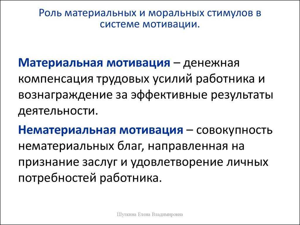 Мотивация персонала в розничном магазине